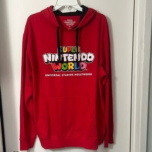 Red super Nintendo world hoodie